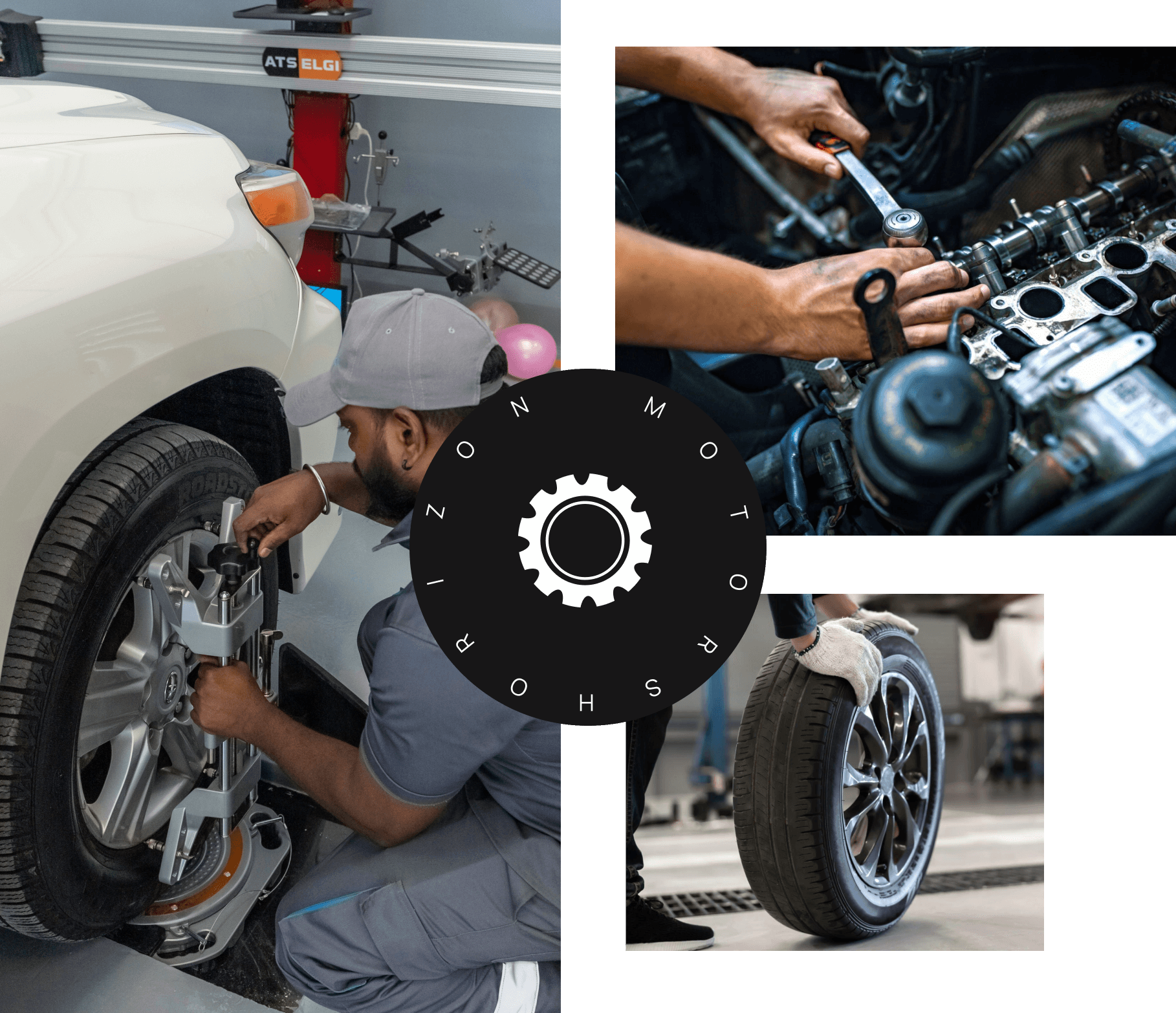 Technician helping customer